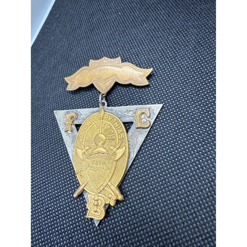 Vintage Knights of Pythias Fraternal Medal SS Davis Lodge SC Copyright 1874 FCB